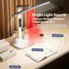 LED Table Lamp USB Chargeable Desk Light with Calendar Clock Foldable Eye Protection Reading Night Lighting