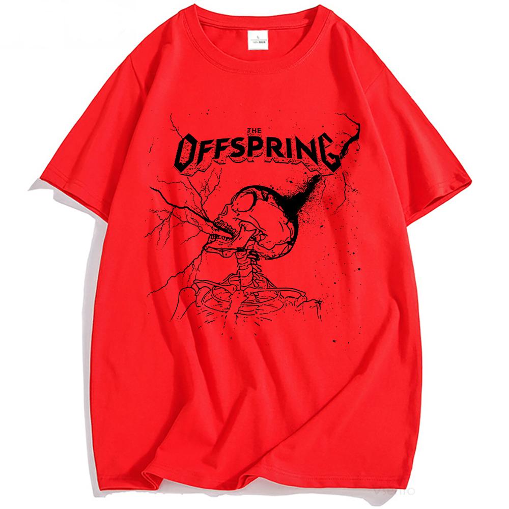 PŘEPLŇOVANÉ Černé Tričko The Offspring Rocková Kapela Trička Léto Grunge Hip Hop Streetwear Unisex Léto Bavlna Pánské Tričko Móda