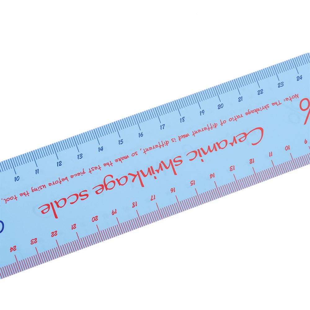 Sky-blue Ceramic Measuring Ruler 37*5.5cm Clay Ruler  For Pottery Lovers