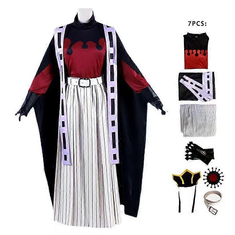 Demon Slayer Kimetsu No Yaiba Cosplay Kostüm Obere Mond Zwei Kimono Douma Anzug weniger
