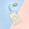 Ins Cute Transparent Lanyard Card Cover Student Bus Cards Case Cartoon Work Card Covers Credit Card Holder Id Holder with Rope