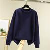 Ladies' Loose Comfortable Casual Fashionable And Warm Underwear With Seamless Round Neck And Thick Velvet Top