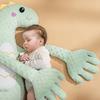 Oreiller d'Aide au Sommeil pour Bébé Oreiller d'Échappement Dessin Animé Main Tapotante Automatique Jouet Apaisant pour l'Humeur avec Fonction Chauffante pour Nouveau-nés