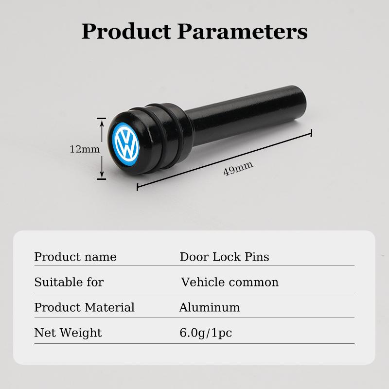 For VOLKSWAGEN VW 2/4pcs Car Door Lock Pins Universal Interior Door Lock Pull Pin Cover For Volkswagen VW Golf 4 6 7 Tiguan Pass