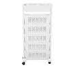 White Storage   Shelf Removable Plastic Movable Bookshelf for Home Study Room