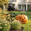 Halloween Garden Decor Witch Wind Spinner, Yard Art Metal Outdoor Accents Stake, Flying Spinner for Lawn Patio Pathway Fall Decoration Whimsical