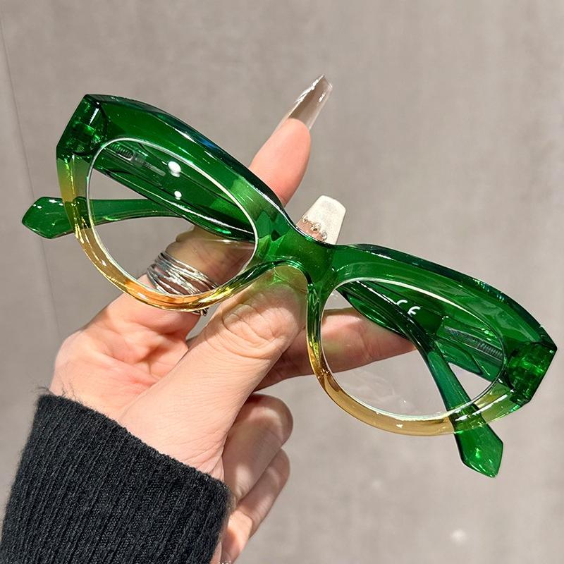 Stylish Cat-Eye Presbyopia Glasses Women's INS Style Spring-Loaded Temples Blue Light Blocking Reading Glasses Diopter 0 To +4.0