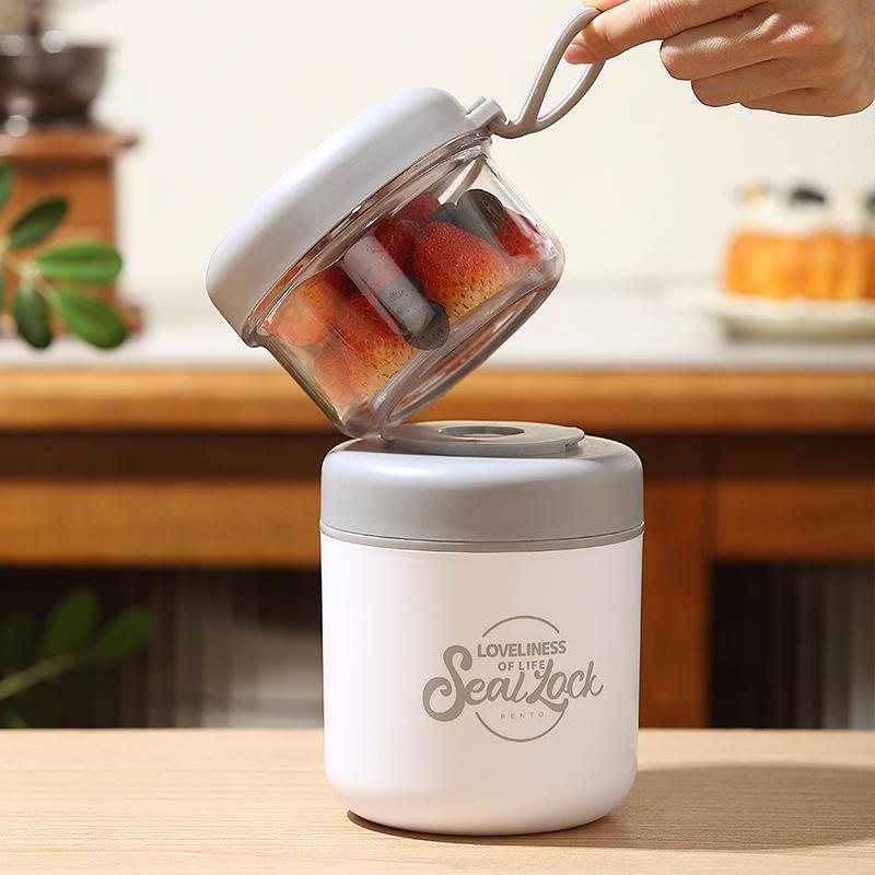 Large Capacity 304 Stainless Steel Insulated Cup with Lid & Spoon for Oatmeal, Milk, or Soup – Perfect for Students and Office Workers
