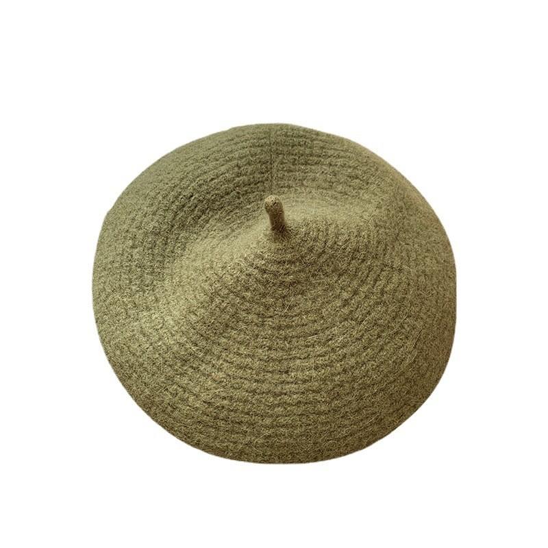 Warm Beret Comfortable For Women Fashionable Cotton Hat In Black Blue And More