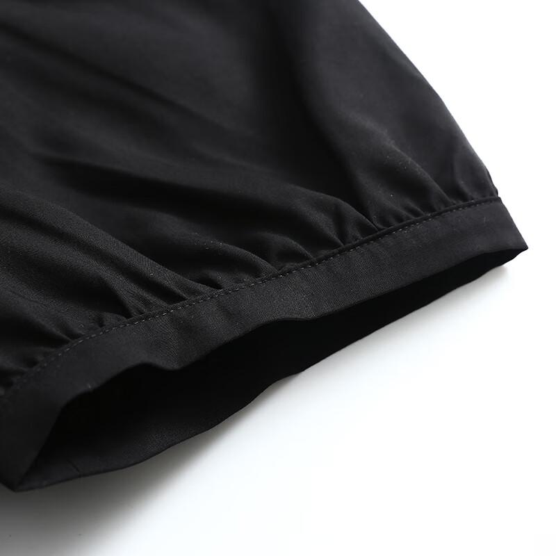 Shetu Round Neck Short Sleeve Mid-length Dress