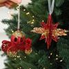 Weather proof Snowflake Christmas Decors Glittered Acrylic Hanging Piece for Multiple Scene