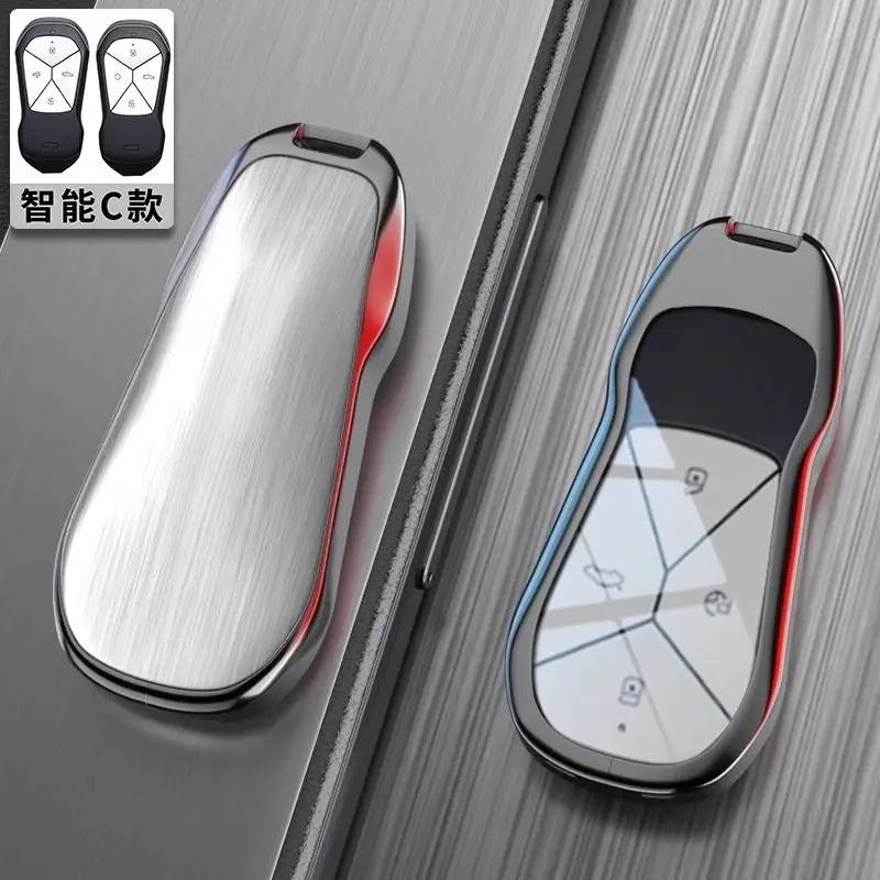 Nový kryt pouzdra na klíče od auta ze slitiny zinku a kůže, chránič klíčenky pro Xpeng G6 P5 P7 G9 G3i, autodoplňky do interiéru