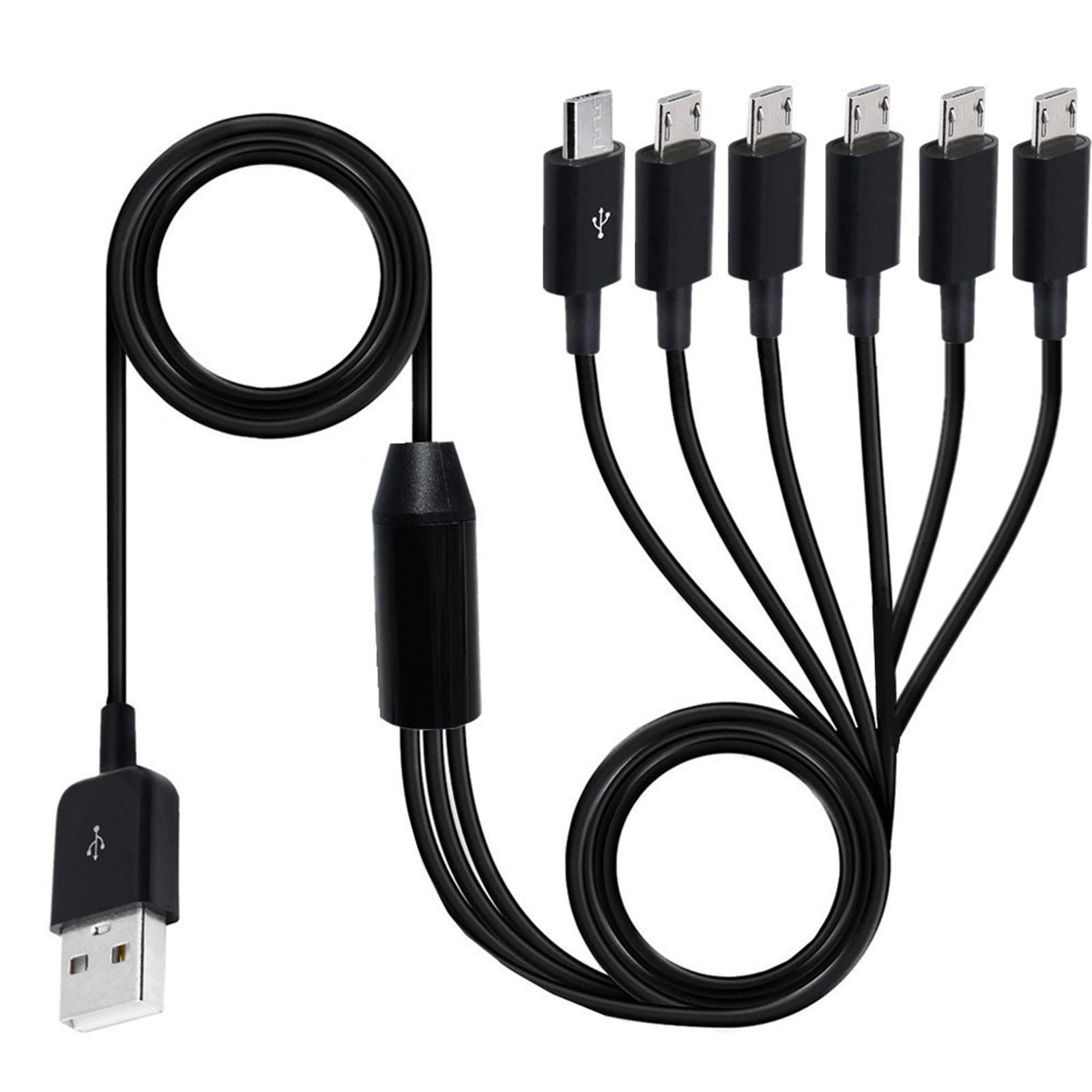 

USB2.0 Тип A Мужской на 6 USB Мужской Разъем для передачи данных и зарядки Кабель синхронизации и питания Разветвитель для телефона Высокая скорость 50CM