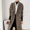 Warm Winter Wool Coat 100 Percent Wool Long Overcoat Handmade Pea Coat Autumn Women Jacket