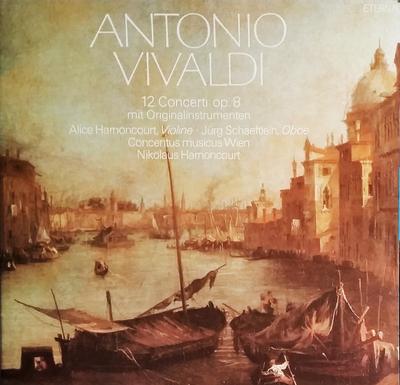 LP Record ANTONIO VIVALDI / ALICE HARNONCOURT - 12 Concerti Op. 8 Mit Originalinstr 827711712 ETERNA 1984 German Dem Classical Used