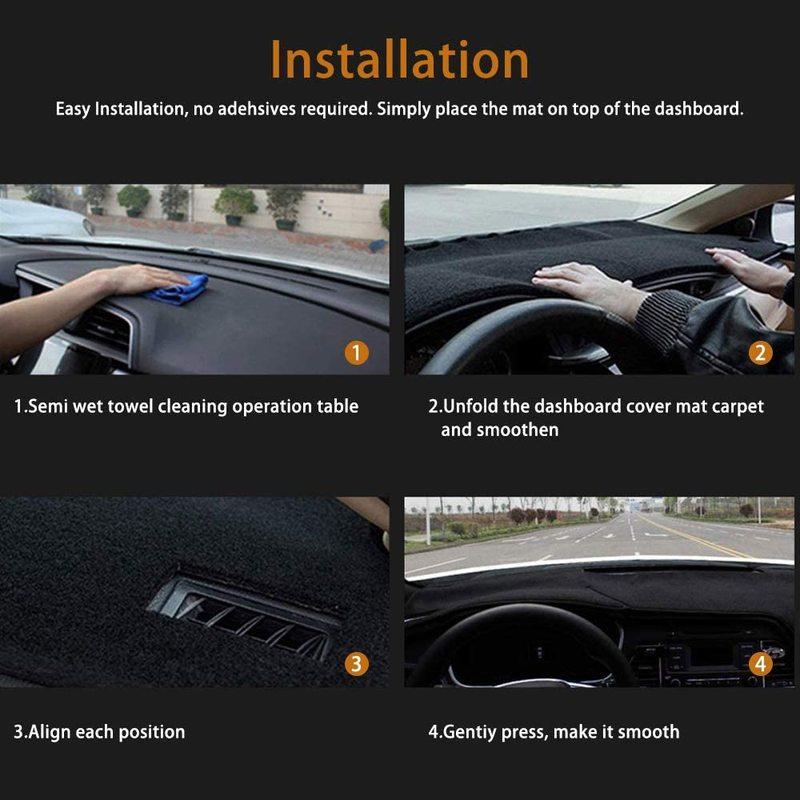 Dashboard Cover Mat Carpet for Hyundai Sonata I45 2010 2011 2012 2013 2014 YF Dash Board Protector Sun Shade Car Accessories