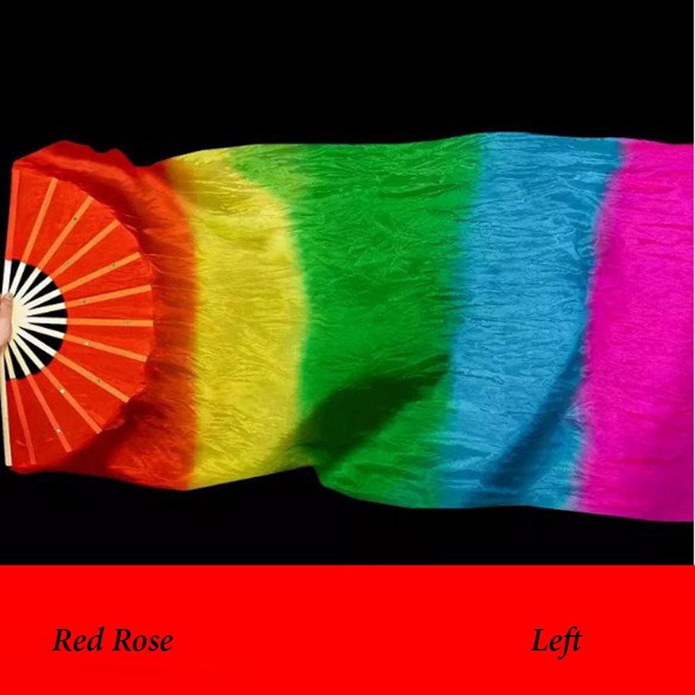 Multicolors Belly Dancing Fan Gradient Color Square Dancing Practice Dancer Tool  Dance Accessories