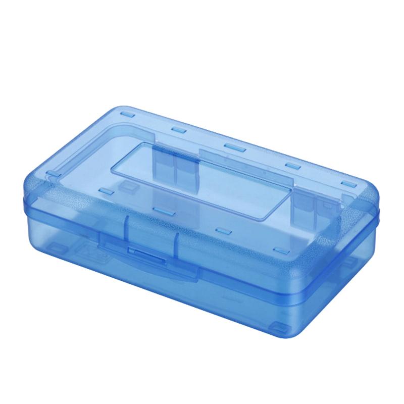 Transparent Pencil Box Hard Plastic Pencil Case Crayon Pen Box Sketch Pencil Case Stacking Office Supplies Organizer Box