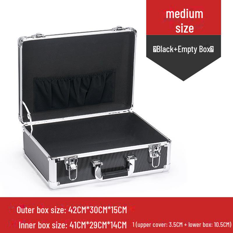 Portable Aluminum Alloy Toolbox for Electricians and Equipment Storage