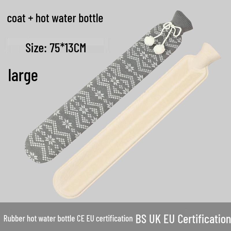 Explosion-Proof Hot Water Bottle: Rubber Design for Stomach and Feet, Long-Lasting Warmth