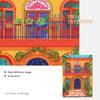 Wall Art Pictures Mexican Hacienda Print and Poster Mexico Traditional Courtyard Travel Illustration Canvas Painting Home Decor