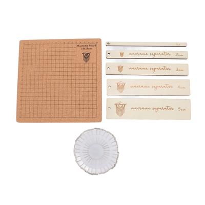 Macrame Board and Pins Double Sided Grids Macrame Project Board with 5 Rulers 30 T Pins for Braiding Bracelet Creating