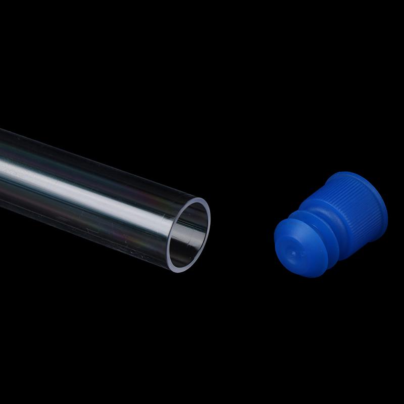 10Pcs Plastic Test Tubes Vials With Caps & Pipe Rack Holder Stand 40/50 Holes