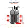 Fuse Box 6 Way Blade Fuse Block Holder Waterproof M5 Stud With LED Indicator Light For Auto Car Boat Turck Marine 12V 32V Amagi