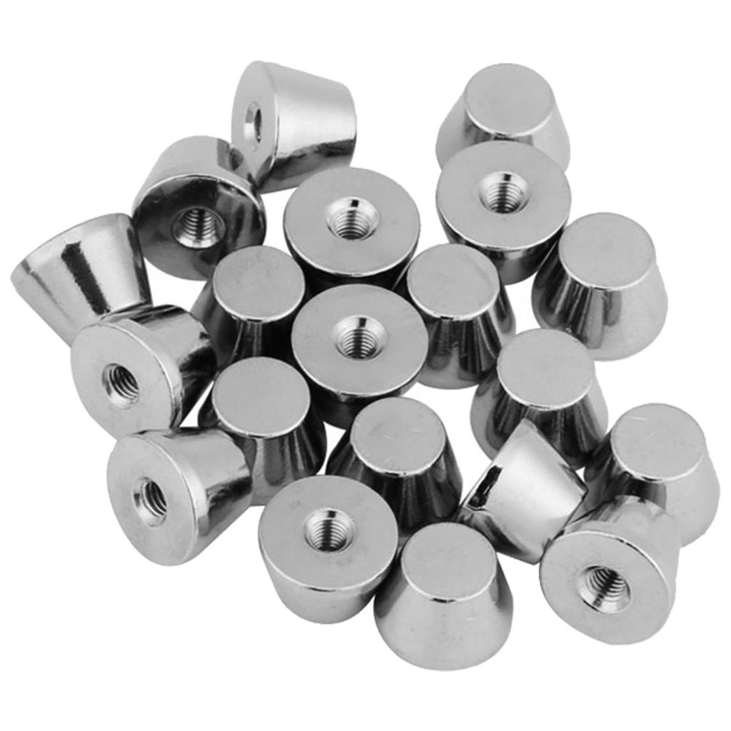 20 Sets 10mm x 7mm Flat Head Rivet Studs For Bag Shoes Clothes Decorarion(silver)