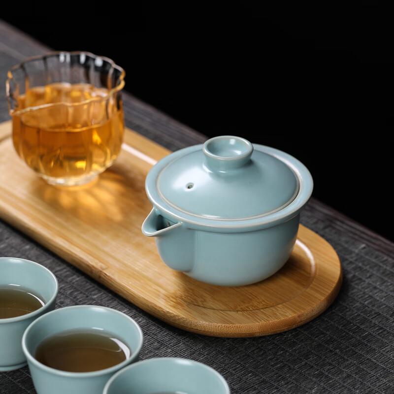 MULTIPOTENT Ru Kiln Ceramic Travel Gongfu Tea Set