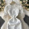 Summer Women Elegant Luxury Embroidery Flower Lace Slim Bodycon Long Maxi Party Fishtail Dresses for Girl Graduation