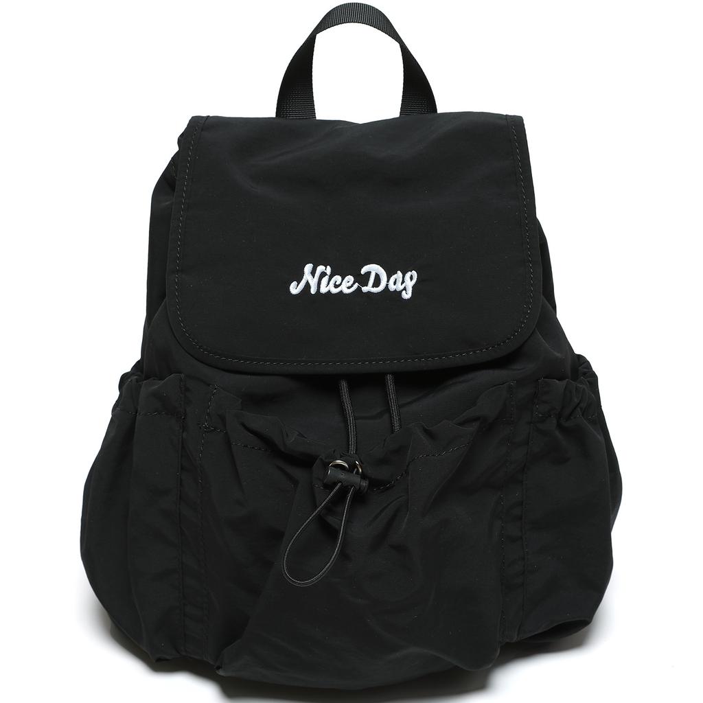 Drawstring Flap Double-shoulder Bag Backpack for Students and Casual Use Book Bag