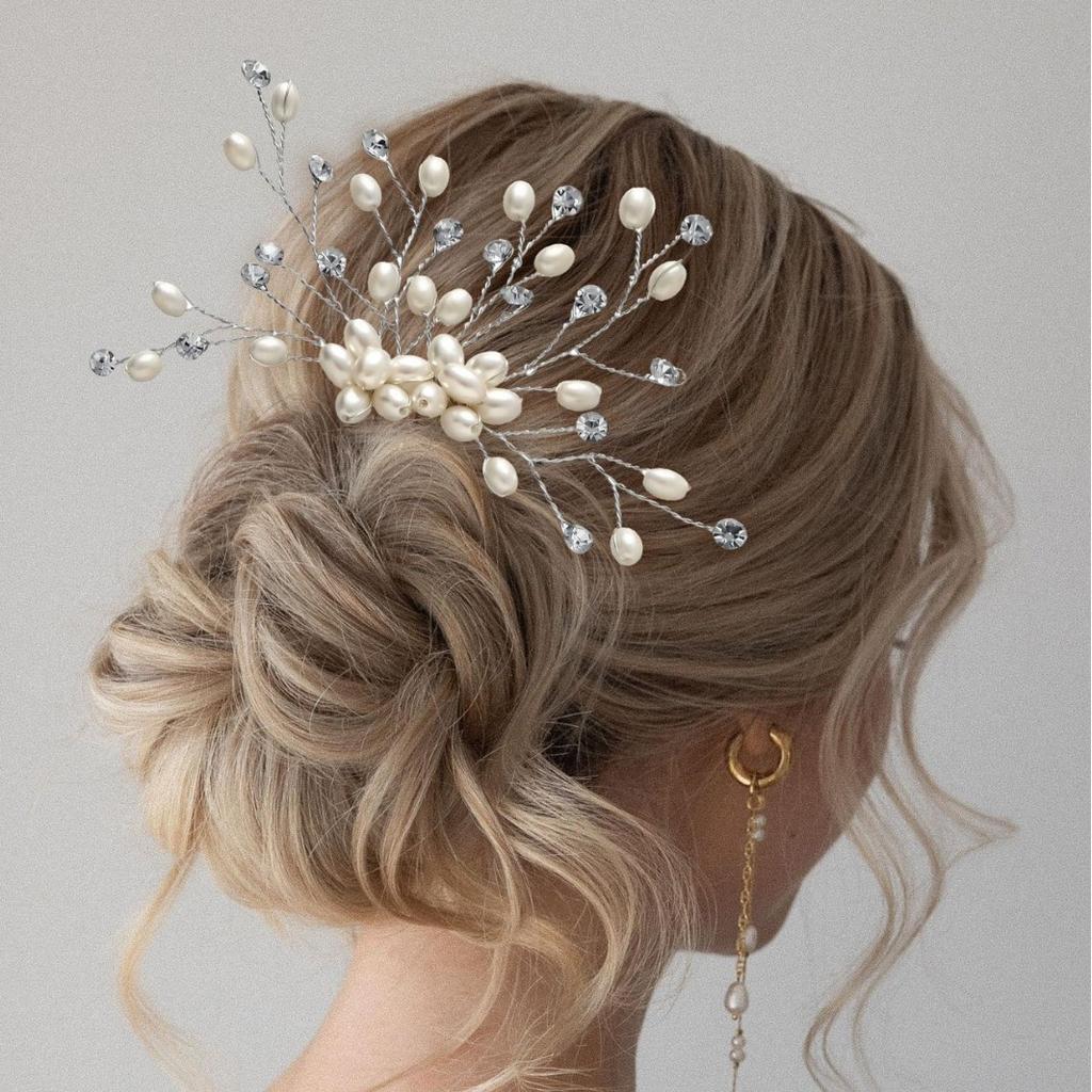 Fashion Hair Accessories, Temperament Flowers Leaves Pearl Rhinestones Combs Wedding Hair Combs Headwear