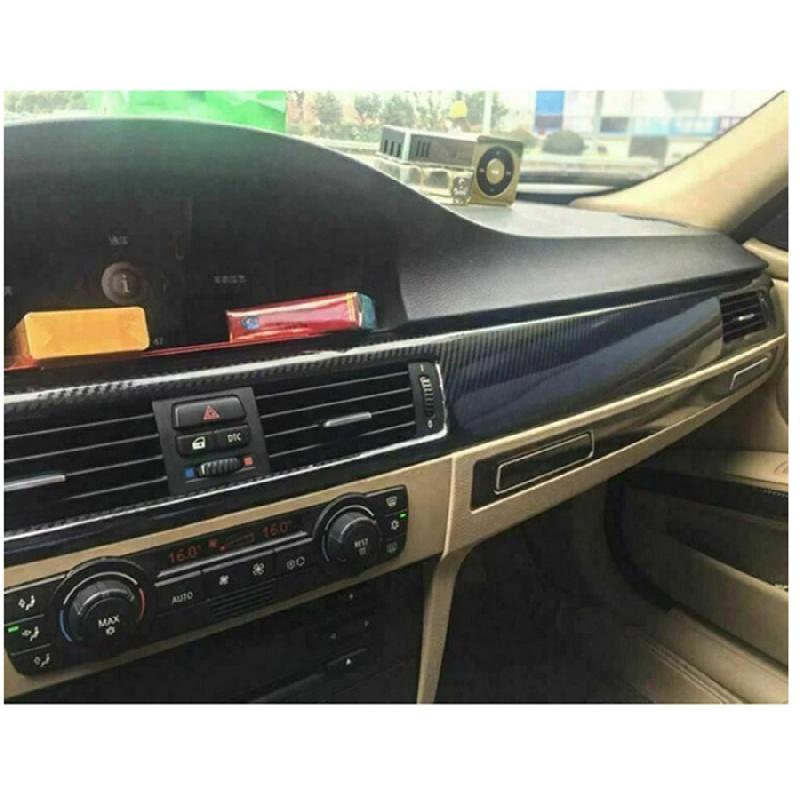 Pro Bmw E90 E92 E93 2005-2012 Lhd 5D Interiér vozu Obal s vzhledem karbonových vláken Ozdobná lišta