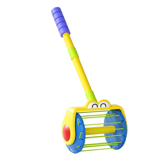 Kids Vacuum Cleaner Toy Set with Push Walker Bell Ball Spade 360 Degrees Rotating Tackle Throwing Game Skill Development Hand-Eye Coordination