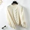 Women's  Autumn Winter Loose Crew Neck Vintage Knitwear New Hollow-out Pullover Casual Sweaters