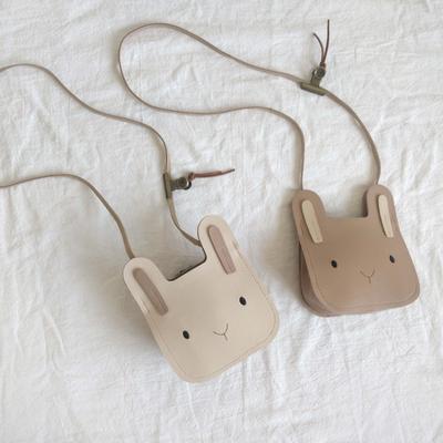 1 Stück Kinder Umhängetasche für Mädchen Jungen Mode Cartoon Hase Umhängetasche Tragbar Reise Münze Spiegel Pinsel Tasche