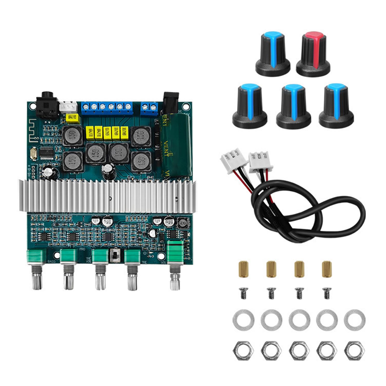 

Плата цифрового підсилювача TPA3116 2.1-канального сабвуфера, сумісна з Bluetooth DC12 - Підсилювач звуку високої потужності 2x50 Вт + 100 Вт