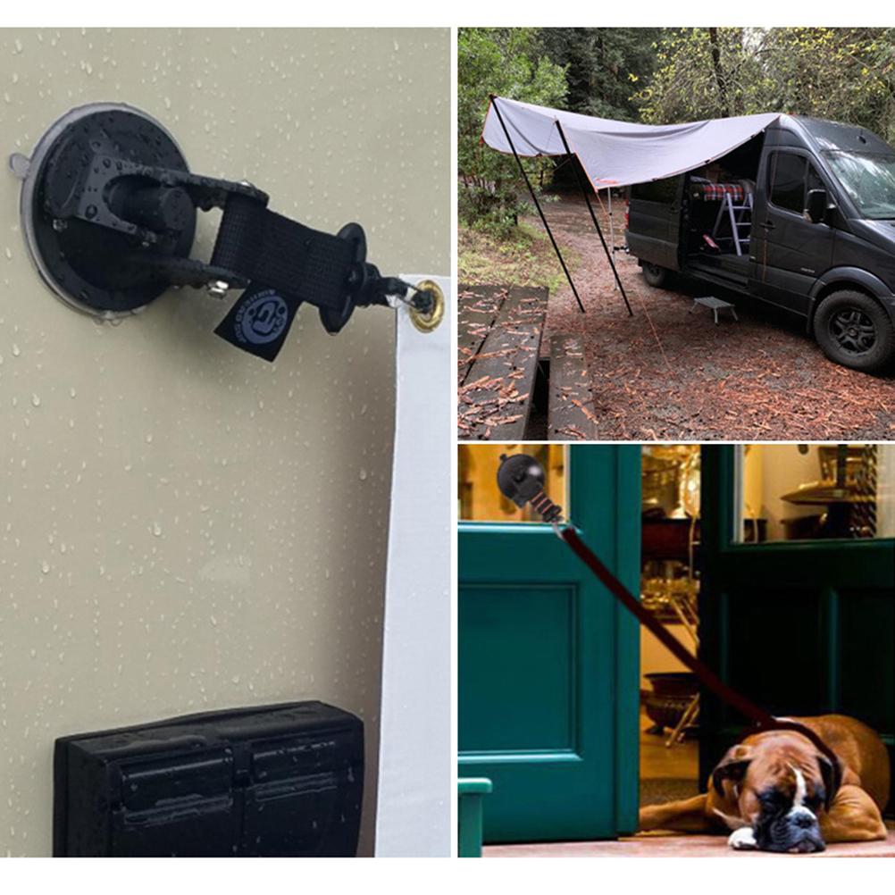 2 Pcs Auto Car Suction Cups Hooks Sunshade Tarpaulin Fastening Suction Cup Outdoor Tent Fixing Hook for Camping Car Van