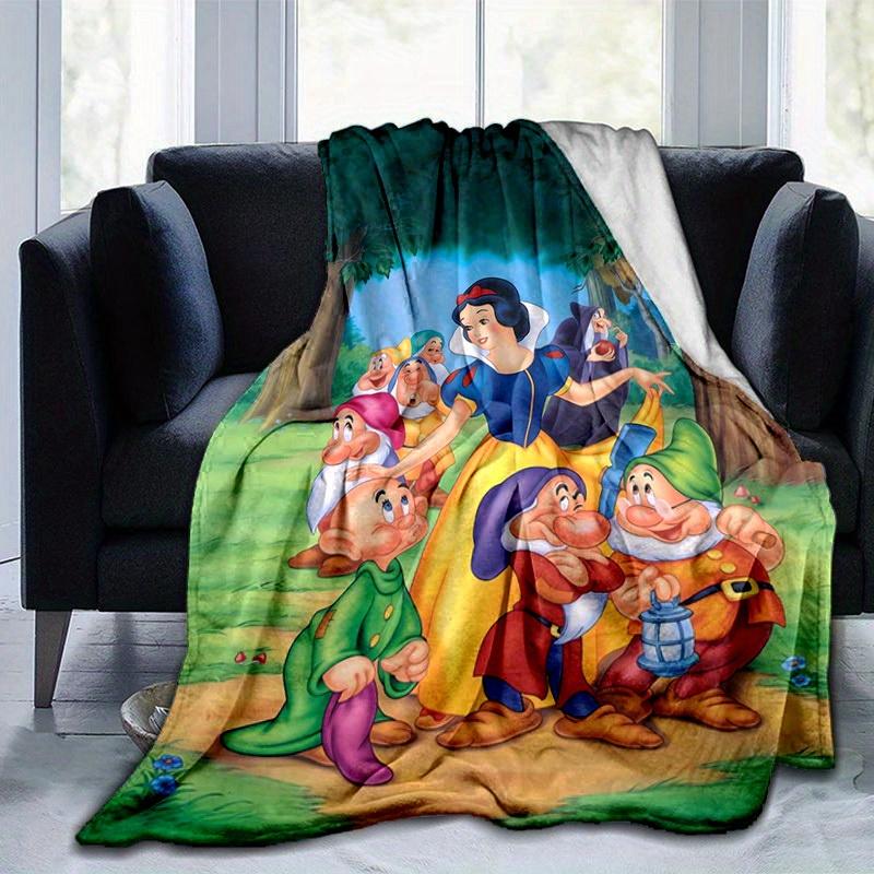 1pc, Snow White and the Seven Dwarfs Home Decor Gift Cozy Blanket for Bedroom, Living Room, Travel, Camping, Car