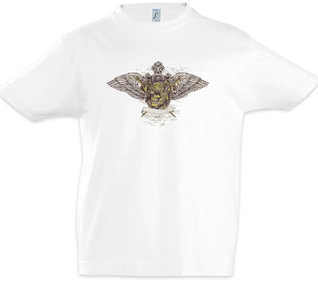 Winged Skull With Helmet Kids Boys kids boys T-Shirt Wings Tattoo Tattoo Skull 100