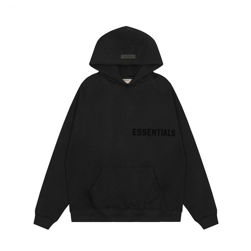 Unisex Fleece Hoodie With Flocked Letter Print Loose Fit Streetwear Winter Casual Sweatshirt