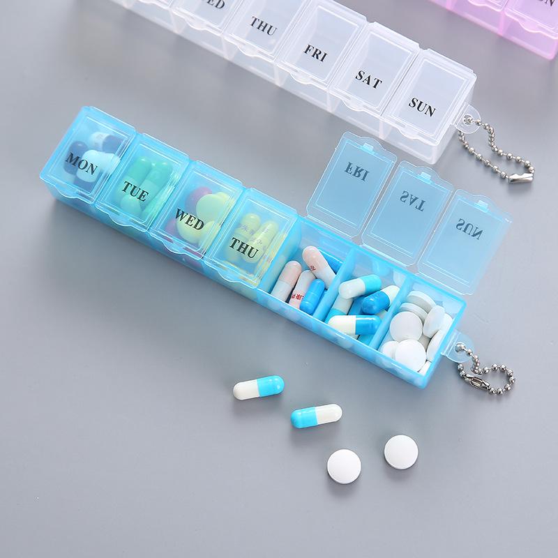 Compact 7-Day Moisture-Proof Transparent Pill Organizer
