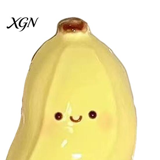 Stress Relief Banana Toy 1/2Pcs Cartoon Squeeze Stretchy Relaxation Focus Aid Smiling TPR Ball Fidget Portable Simulated Fruit Shape