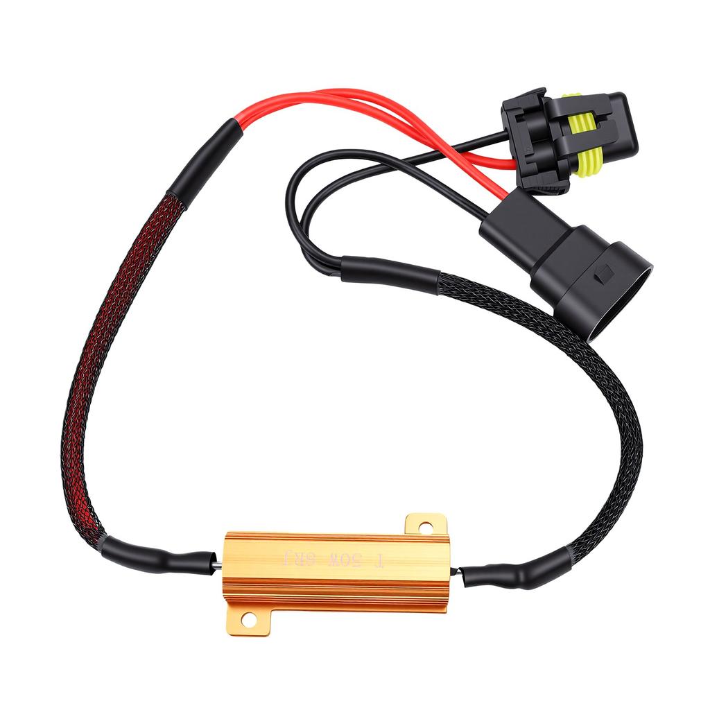 2pcs 9005 9006 LED Load Resistor Kit 50W Headlight Bulb Decoder Universal for Most Cars