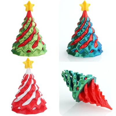 3D Printed Spiral Cone Christmas Ornament - Small Funny Passthrough Fidget Toy, Festive Xmas Gift for Family