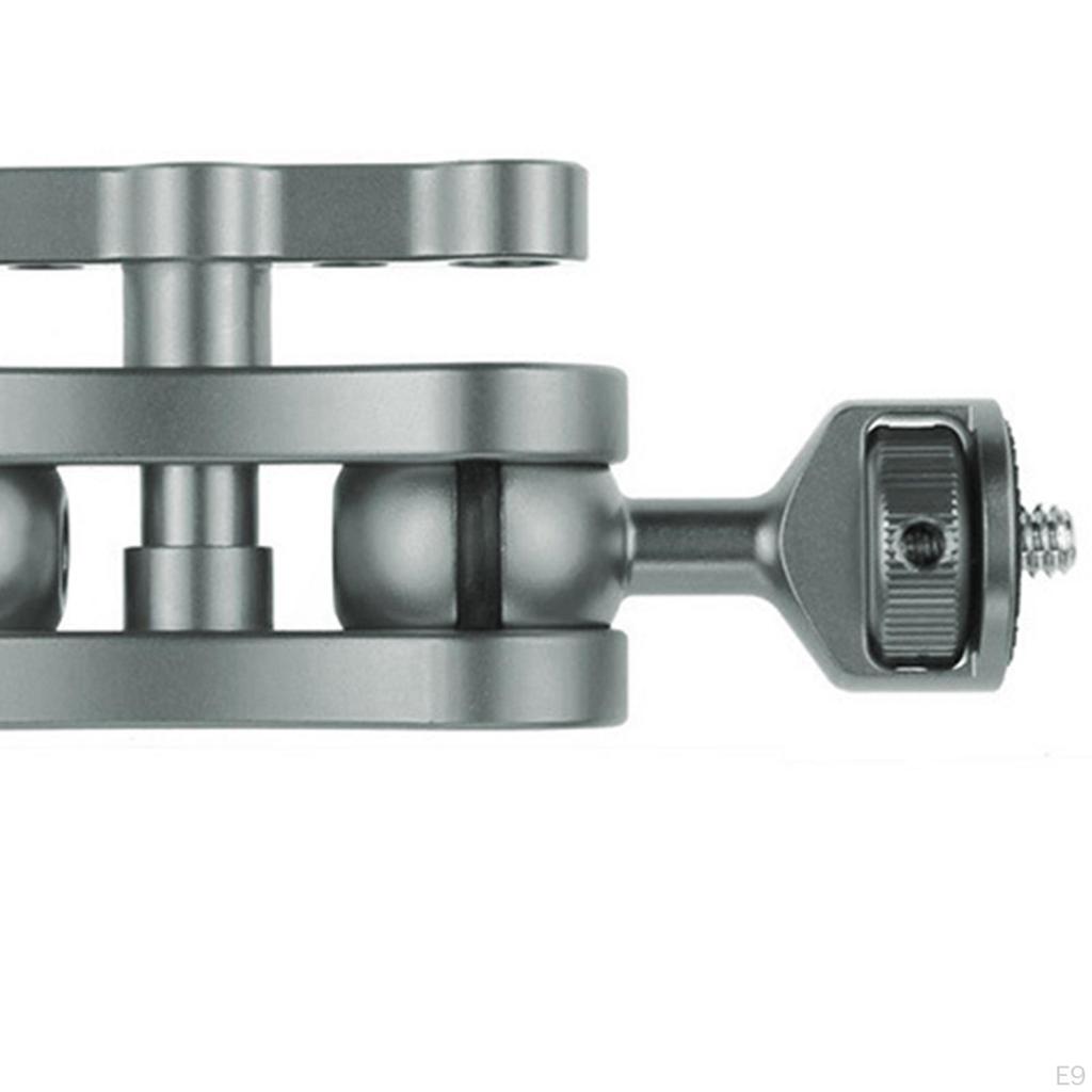 360° Arm Hand Extension Adapter Mount w/Two Ballheads for Camera Acc