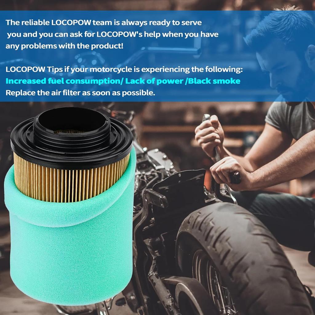 LOCOPOW 2 Stück 707800371 Luftfilterteil für Can Am Outlander Renegade 570 450 850 650 800R 1000 1000R Max DPS XMR XT XTP STD XXC 2012 2013 2014 2015