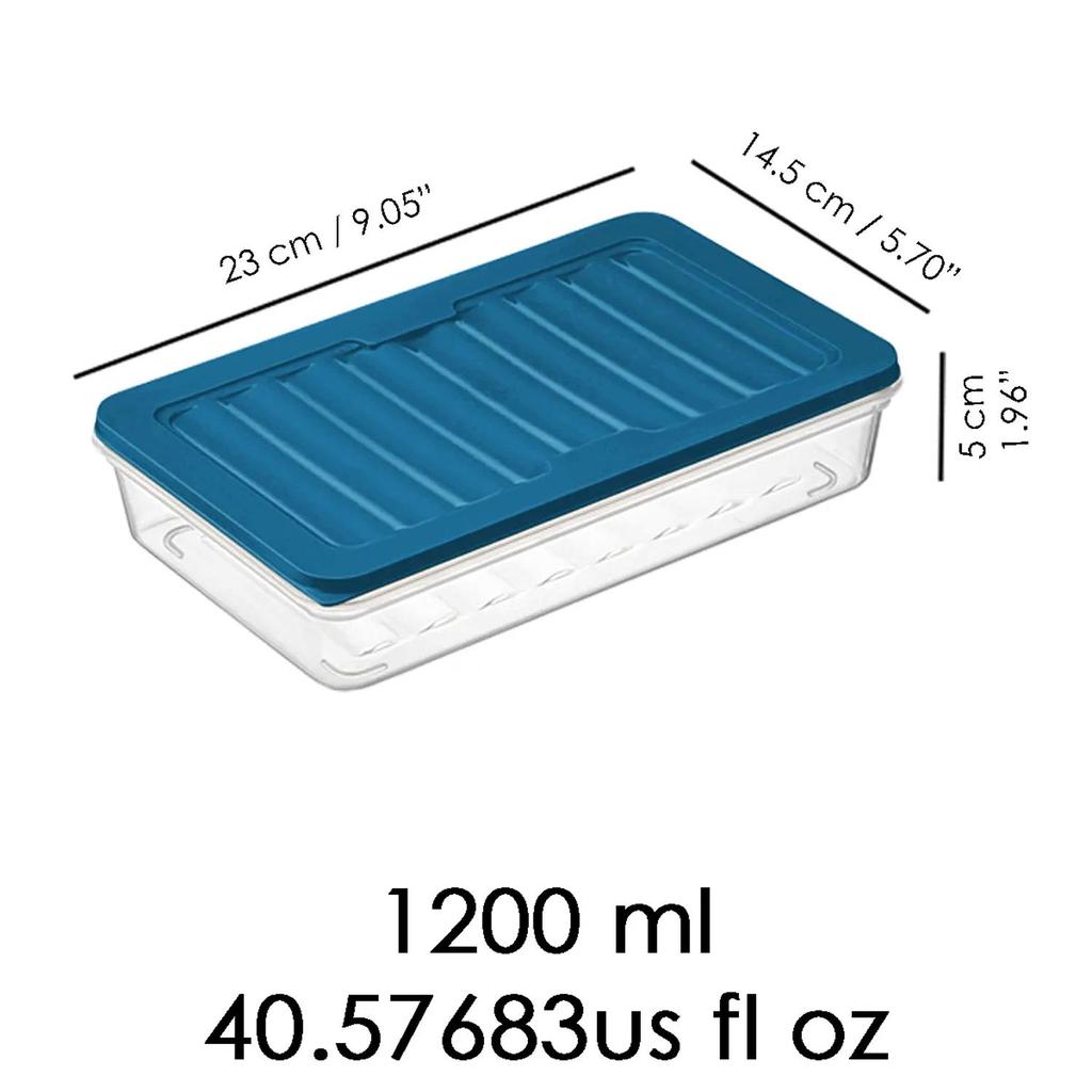 Refrigerator Organizer Storage Container Suitable for Microwave and Freezer 1200 Ml