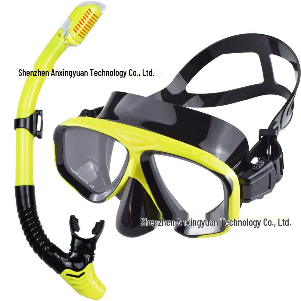 Máscara de Mergulho com Lentes de Vidro Temperado para Miopia, Suporta Diferentes Dioptrias 100-900 para Cada Olho